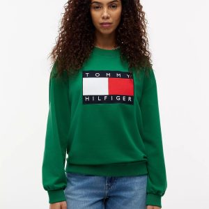 Flag Logo Sweatshirt-Nouveau Green
