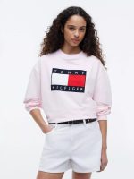 Flag Logo Sweatshirt-Light Pink