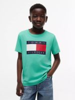 Kids' Tommy Flag Logo T-Shirt-Aloha Green