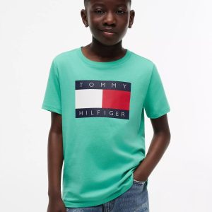 Kids' Tommy Flag Logo T-Shirt-Aloha Green