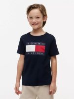 Kids' Tommy Flag Logo T-Shirt-Navy Blue
