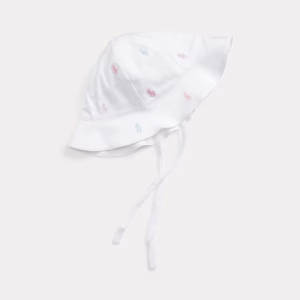 Polo Pony Cotton Interlock Hat-White