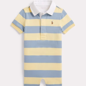 Striped Cotton Rugby Shortall- T Bird Yellow Multi