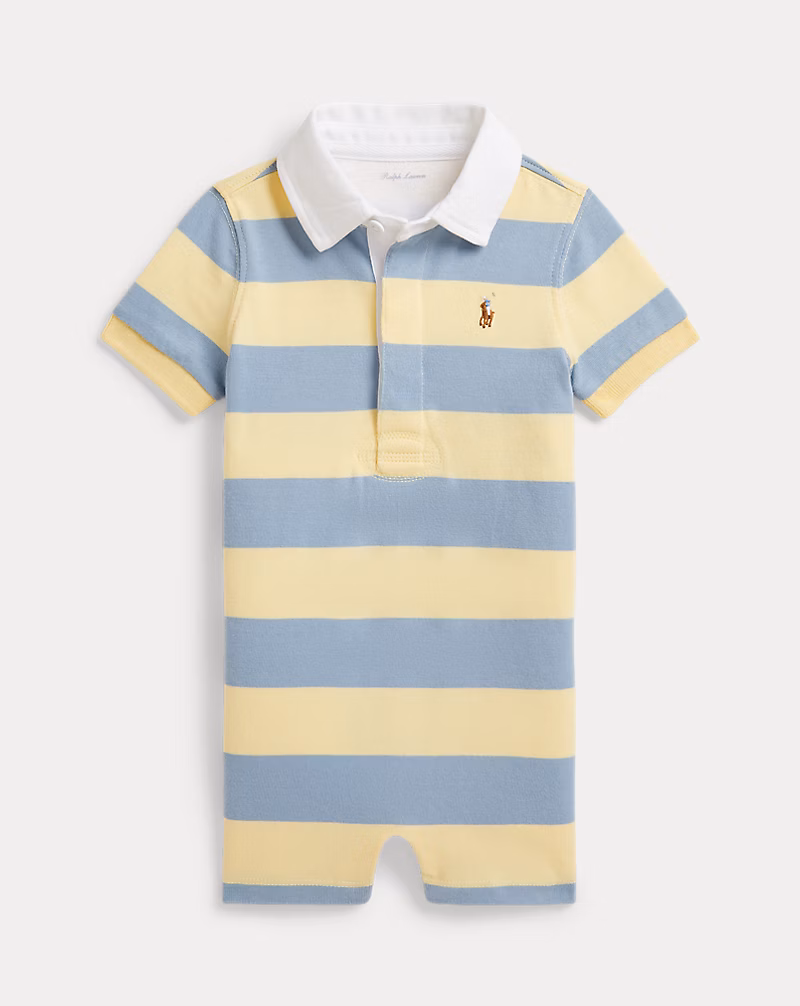 Striped Cotton Rugby Shortall- T Bird Yellow Multi