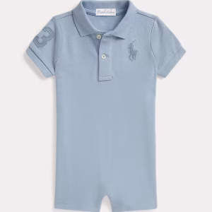Big Pony Cotton Mesh Polo Shortall-Estate Blue