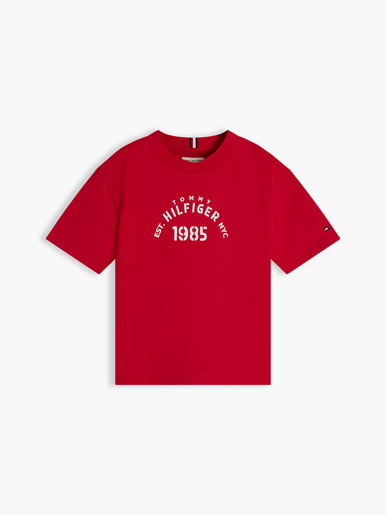 Kids' Nautical Logo T-Shirt & Short Set-Primary Red - Image 3