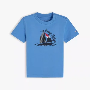 Babies' Sailing Logo T-Shirt-Copenhagen Blue