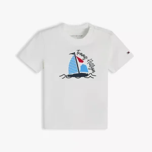 Babies' Sailing Logo T-Shirt-White