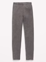 Faux-Jean Leggings for Girls-Gray Wash