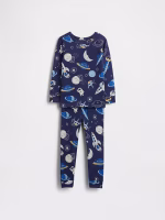 Baby & Toddler Organic Brushed Cotton Space PJ Set-Outer Space