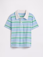 babyGap Stripe Rugby Polo Shirt-Cerulean blue