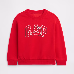 babyGap Logo Sweatshirt-Pure Red Americana Fourth Of July
