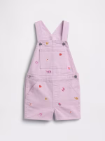 babyGap Embroidered Denim Shortalls-Pale Lilac Purple Summer
