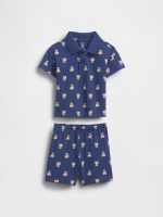 Baby Brannan Bear Pique Polo Outfit Set-Usa Brannan