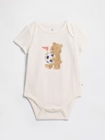 Baby Graphic Bodysuit-Sport Bear Soccer White