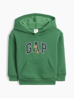 babyGap Relaxed Brannan Bear Logo Hoodie-Summer Spruce Green