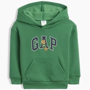 babyGap Relaxed Brannan Bear Logo Hoodie-Summer Spruce Green