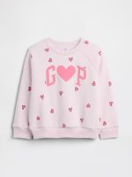 babyGap Print Crewneck Sweatshirt-Pink Dogwood Hearts