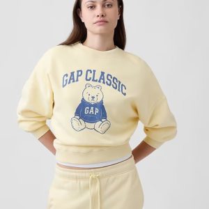 Relaxed Gap Graphic Wedge Crewneck Sweatshirt-Maize