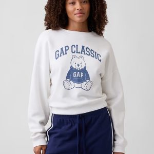 Relaxed Gap Graphic Wedge Crewneck Sweatshirt-New Off White