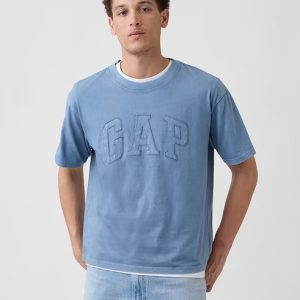 Everyday Soft Boxy Gap Logo T-Shirt-Classic Jasper Blue