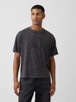 Everyday Soft Boxy Gap Logo T-Shirt-Soft Black