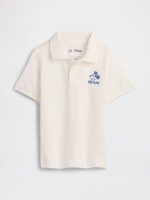 babyGap × Disney Mickey Mouse Pique Polo Shirt-New Off White