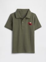 babyGap × Disney Toy Story Pique Polo Shirt-Tweed Green Elmo