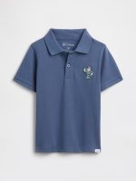 babyGap × Disney Toy Story Pique Polo Shirt-Vintage Indigo Buzz Lightyear