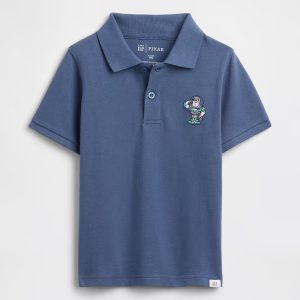 babyGap × Disney Toy Story Pique Polo Shirt-Vintage Indigo Buzz Lightyear