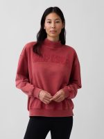 Heavyweight French Terry Oversized Mockneck Sweatshirt-Chakra Red
