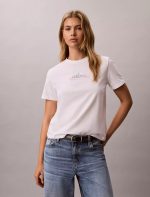 Layered Logo Graphic Classic T-Shirt-Bright White