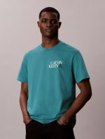 Stacked CK Logo Easy Tee-North Sea
