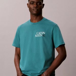 Stacked CK Logo Easy Tee-North Sea