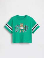 Baby & Toddler Oversized Brannan Bear Varsity Graphic Logo T-Shirt-Deluxe Green