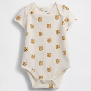 Baby First Favorites Organic Cotton Brannan Bear Bodysuit- Brannans Birthday