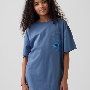 Kids Care Bears Oversized T-Shirt-Bainbridge Blue