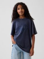 Kids Superman Oversized T-Shirt-Tapestry Navy
