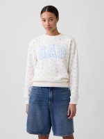 Gap Logo Sweatshirt-White Blue Floral