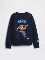 GapKids Super Mario Relaxed Graphic Sweatshirt-Tapestry Navy
