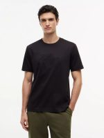 Embroidered Rope Logo Interlock T-Shirt-Black