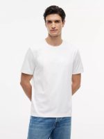 Embroidered Rope Logo Interlock T-Shirt-White