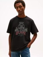 Hilfiger Crest Graphic Slub T-Shirt-Black