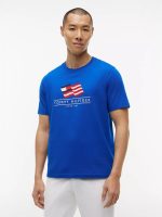 Wavy Flag Logo T-Shirt-Regal Blue