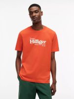Nautical Hilfiger Logo T-Shirt-Brilliant Orange