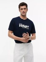 Nautical Hilfiger Logo T-Shirt-Navy