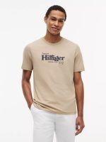 Nautical Hilfiger Logo T-Shirt-Batique Khaki