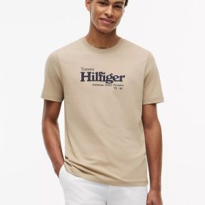 Nautical Hilfiger Logo T-Shirt-Batique Khaki