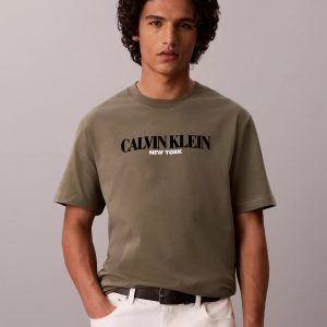 Bold CKNY Logo Graphic Tee-Dusty Olive