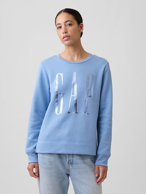 Relaxed Gap Logo Sweatshirt-Blue Suede
